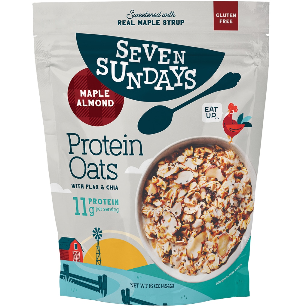 Seven Sundays Gluten Free Protein Oats, Maple Almond