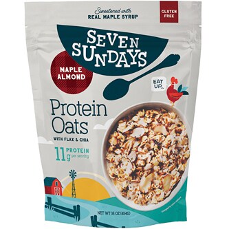 Seven Sundays Gluten Free Protein Oats, Maple Almond