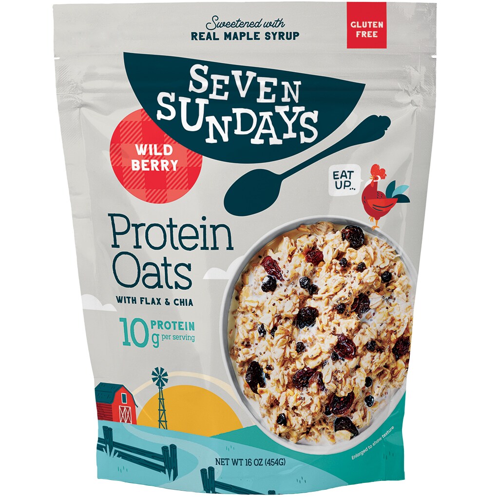 Seven Sundays Gluten Free Protein Oats, Wild Berry