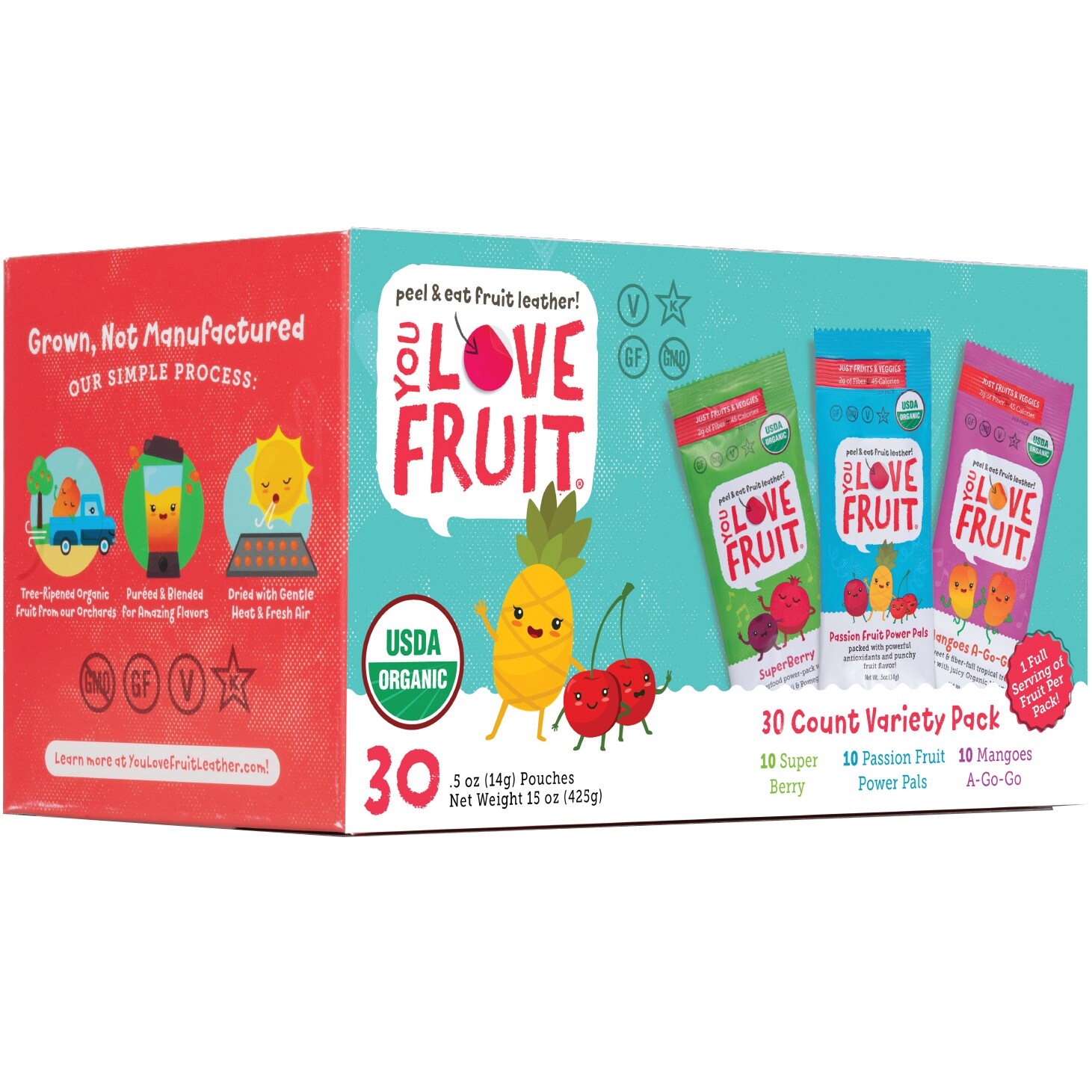 You Love Fruit Handmade Fruit Leather, Variety Pack