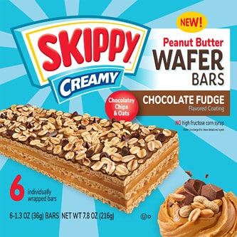 Skippy Creamy Wafer Bars, Peanut Butter & Chocolate Fudge