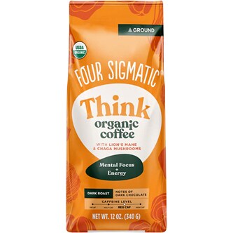 Four Sigmatic Organic Dark Roast Ground Coffee, Think