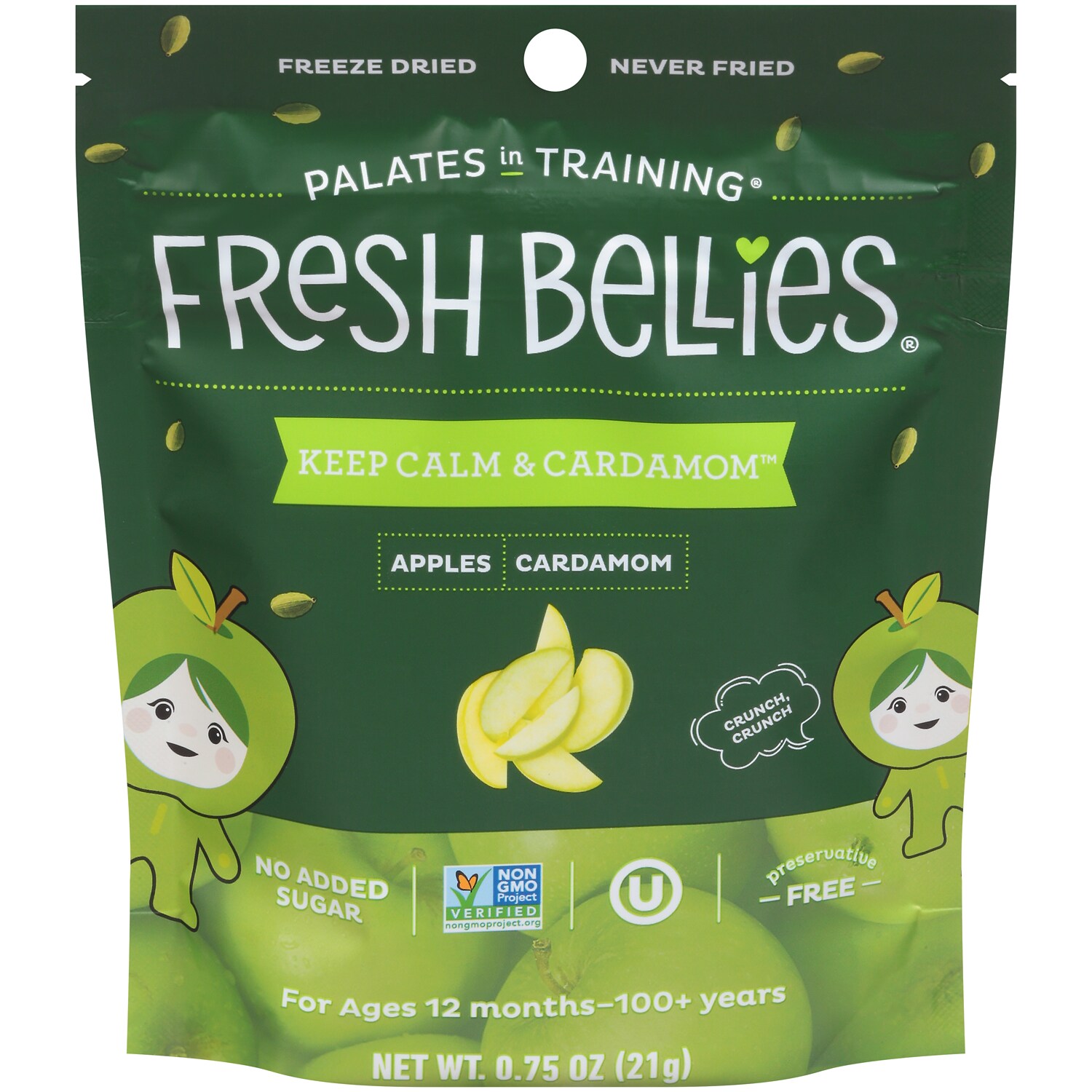 Fresh Bellies Freeze Dried Snacks, Keep Calm & Cardamon
