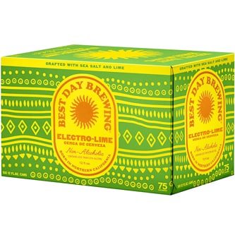 Best Day Brewing Non-Alcoholic Electro-Lime Cerca de Cerveza, Cans