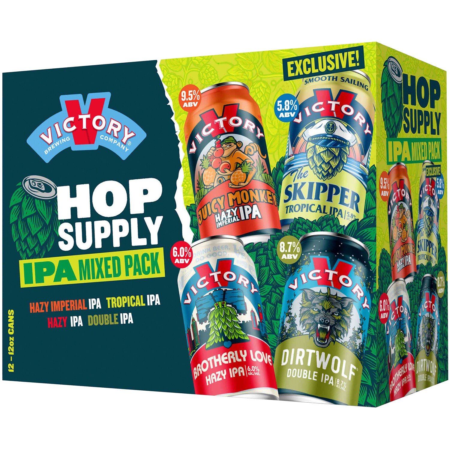 Victory Brewing Co. Hop Supply IPA Variety Pack, Cans