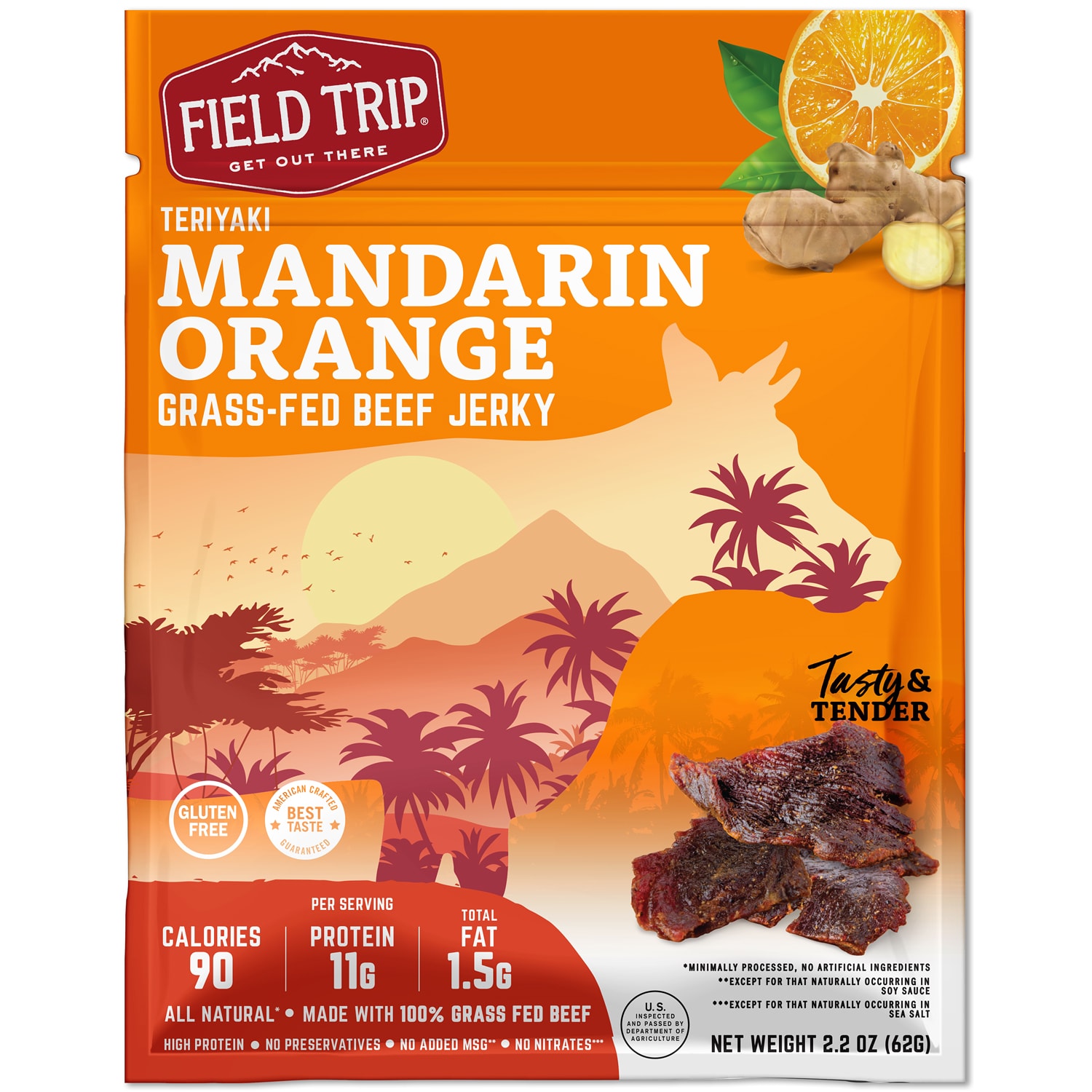 Field Trip Mandarin Orange Teriyaki, Beef Jerky
