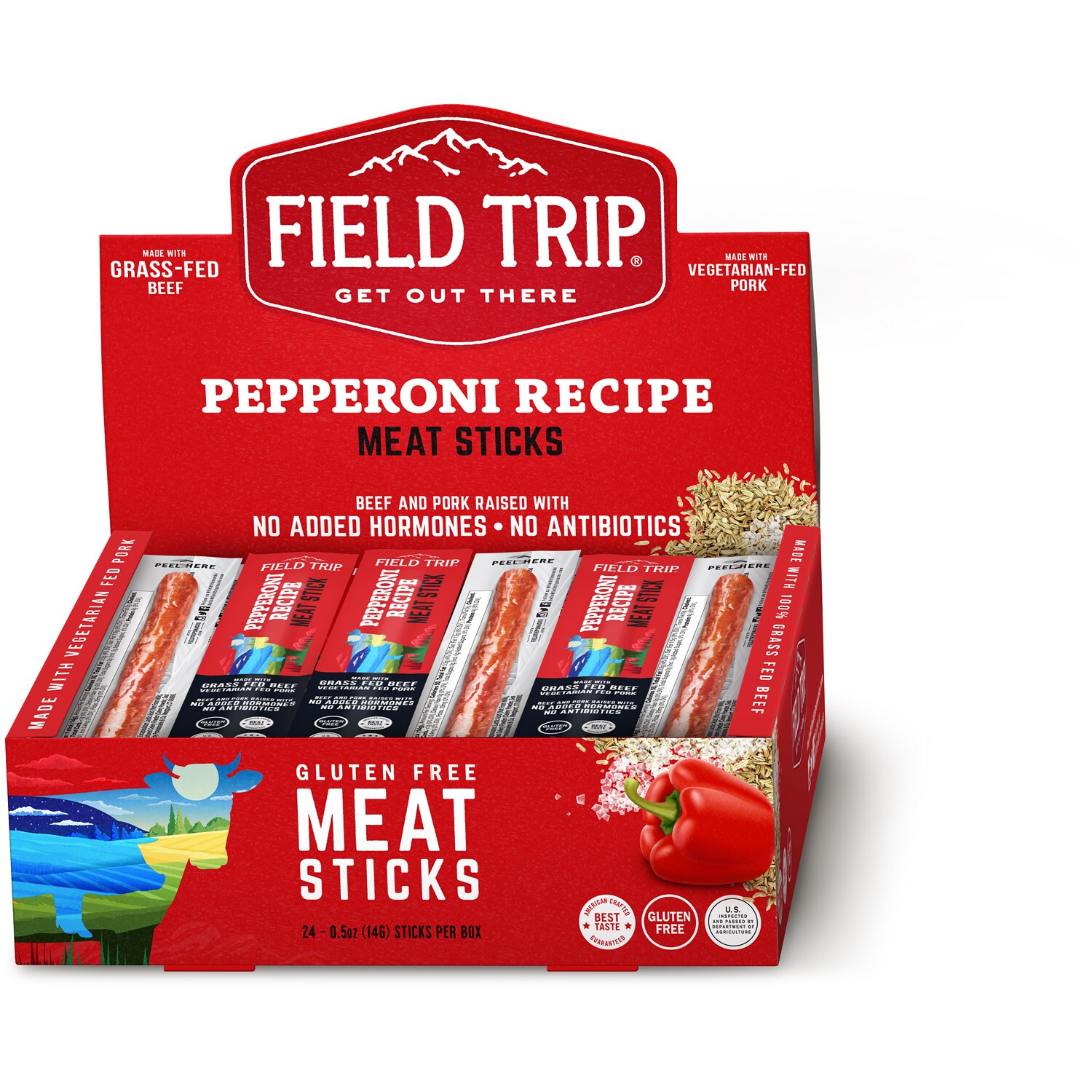 Field Trip Pepperoni Seasoned, Meat Stick
