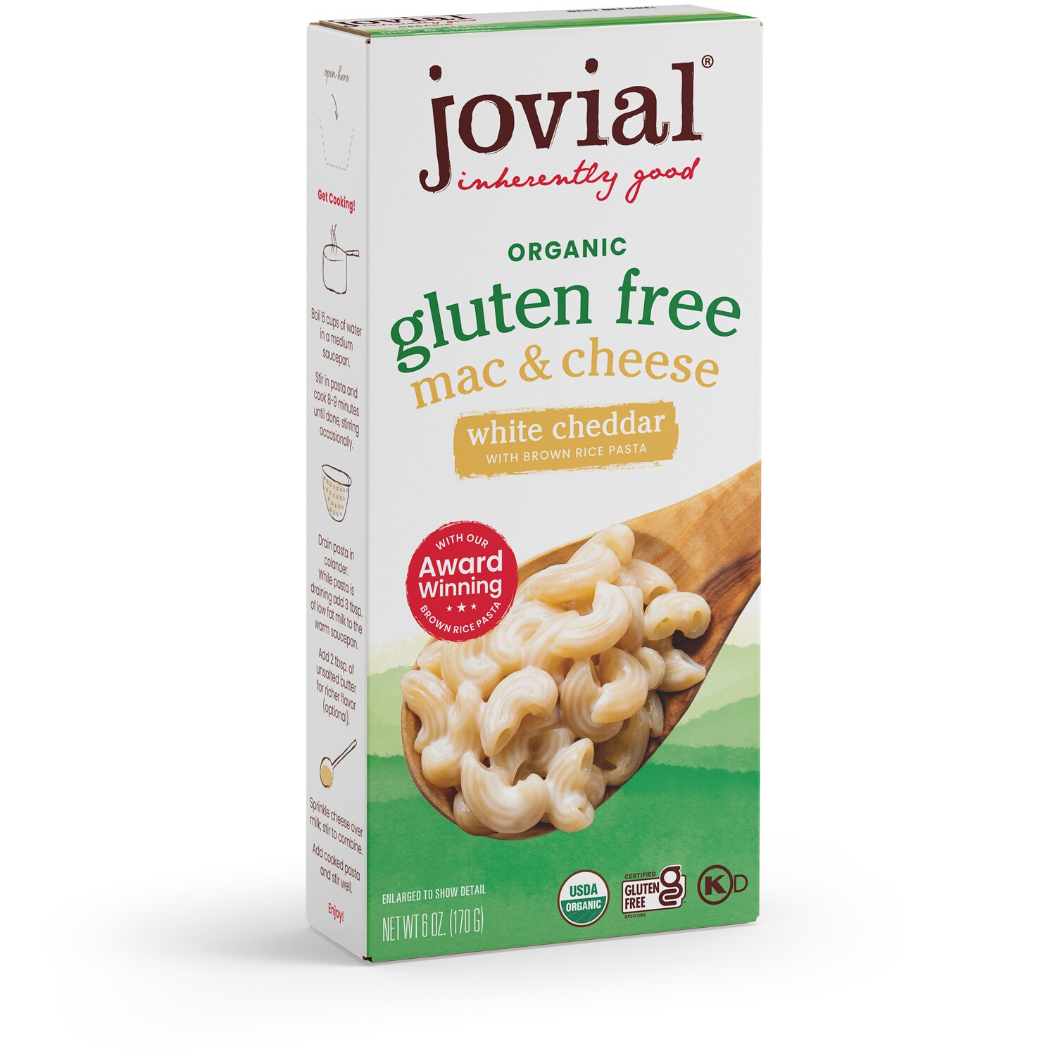 Jovial Organic Gluten Free Mac & Cheese, White Cheddar