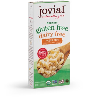 Jovial Organic Gluten Free Dairy Free Mac & Cheese, Vegan