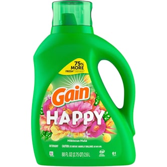 Gain Liquid Laundry Detergent, Happy, Hibiscus Hula