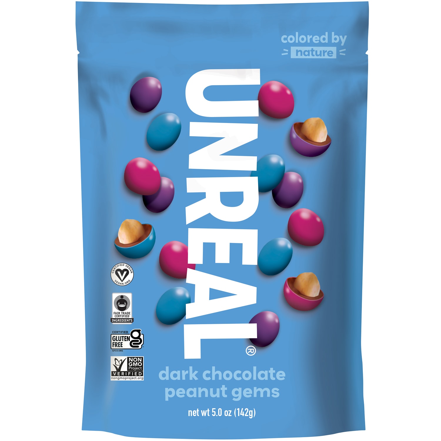 Unreal Peanut Gems, Dark Chocolate