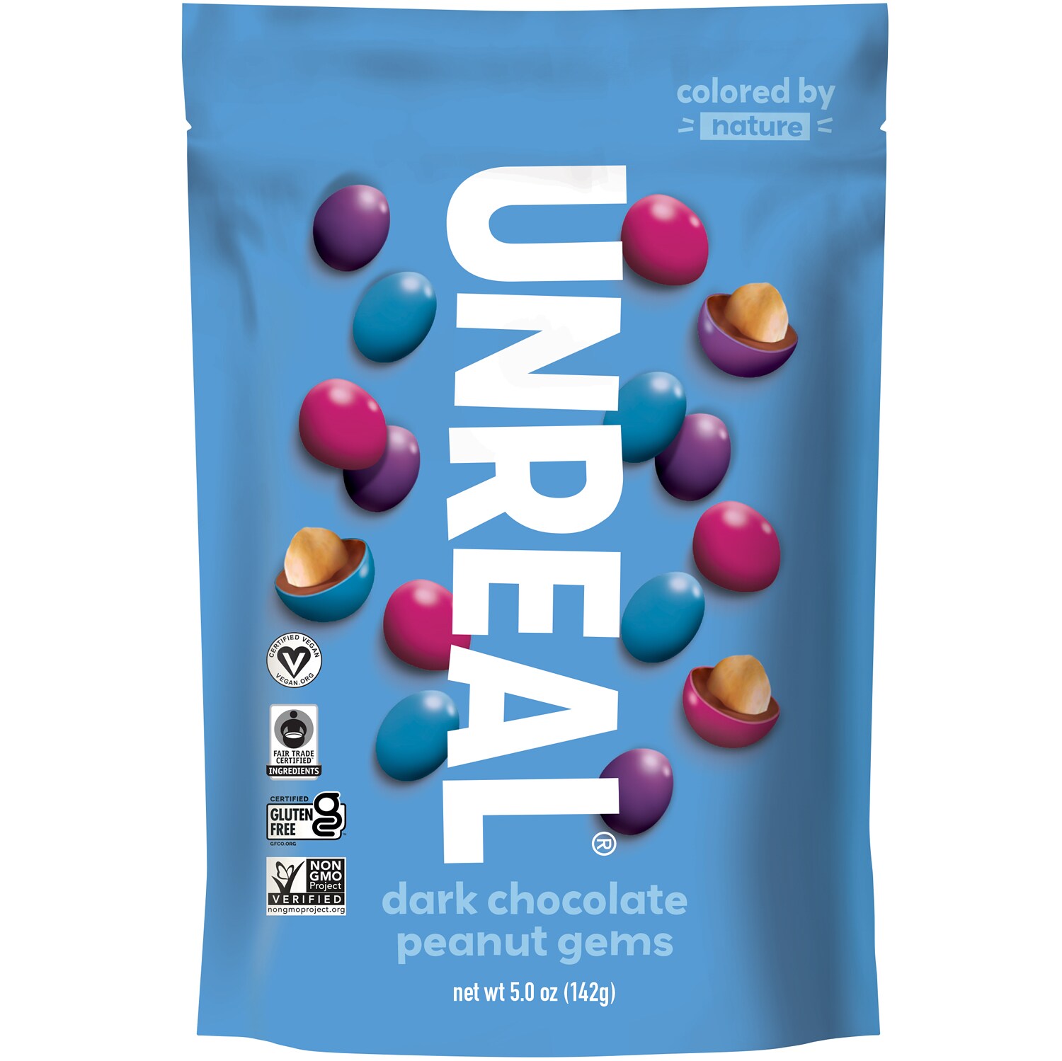 Unreal Peanut Gems, Dark Chocolate