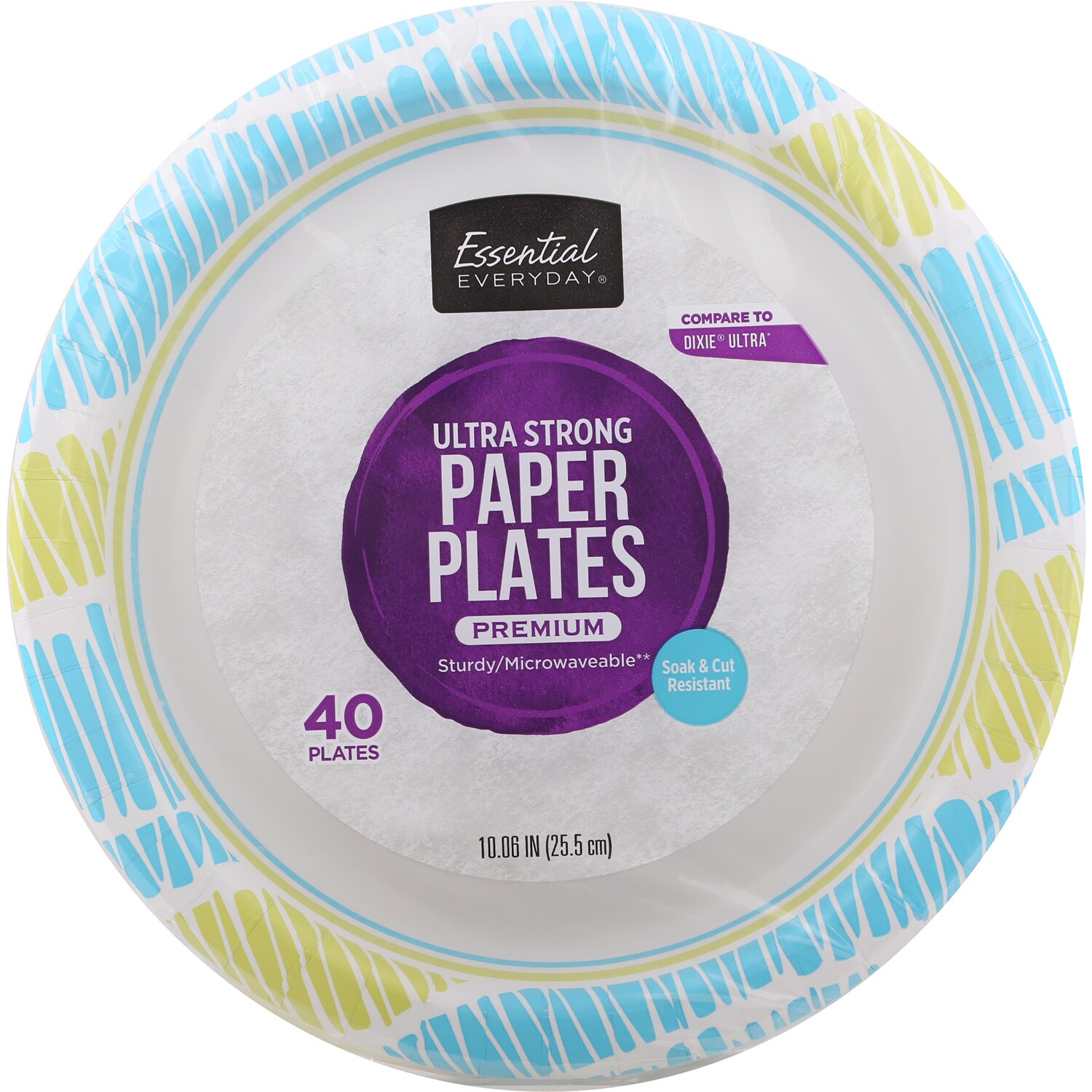 Essential Everyday Ultra Strong Paper Plates, Premium