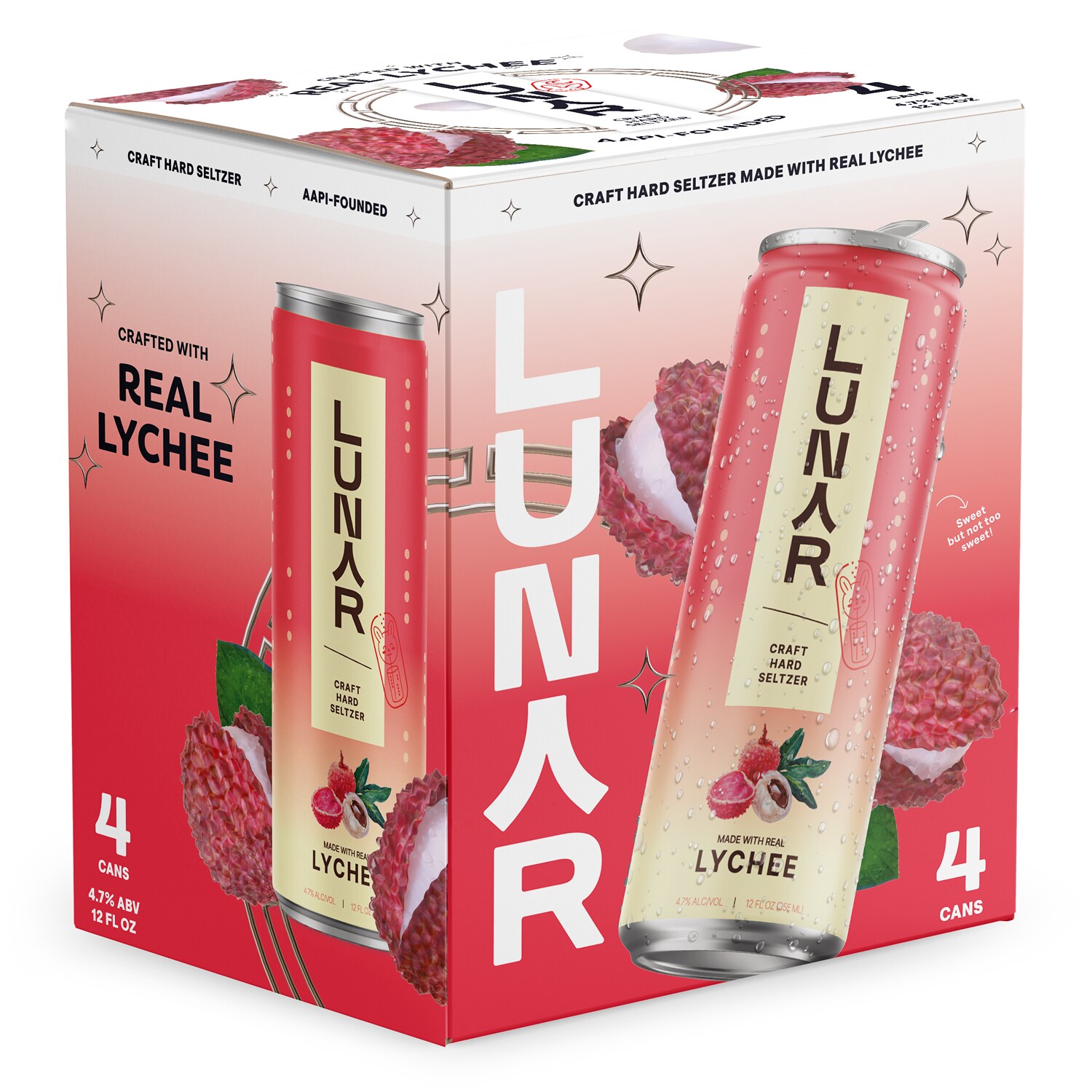 Lunar Lychee Hard Seltzer, Cans