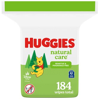 Huggies Natural Care Baby Wipes, Sensitive & Fragrance Free, Refill