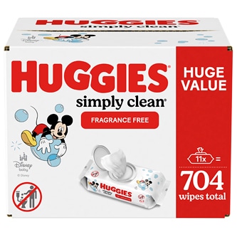 Huggies Simply Clean Baby Wipes, Fragrance Free