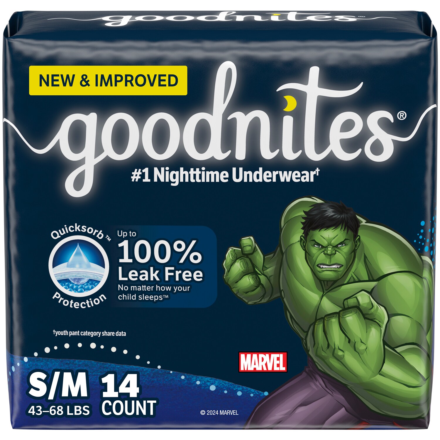 Huggies Goodnites NightTime Underwear, Small/Medium, Boys