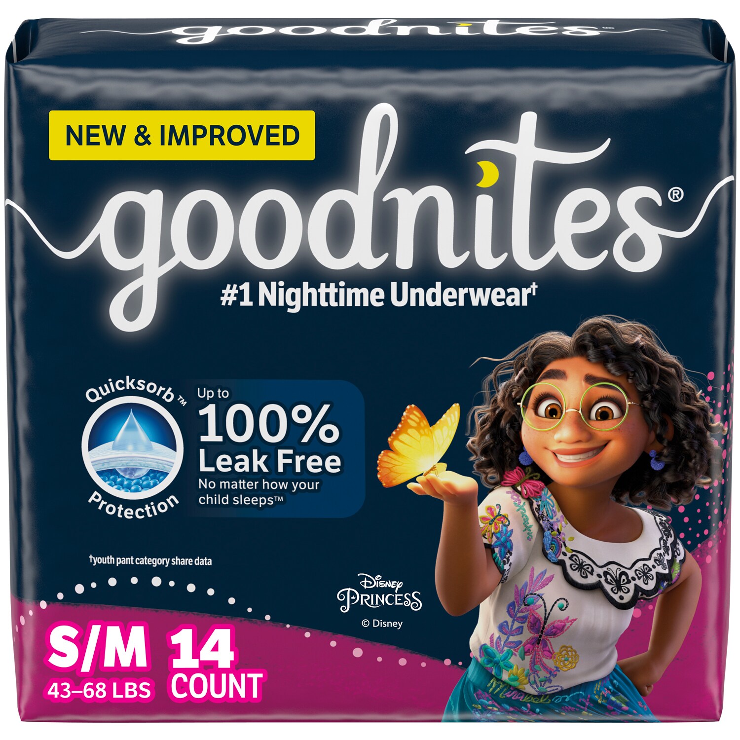 Huggies Goodnites NightTime Underwear, Small/Medium, Girls