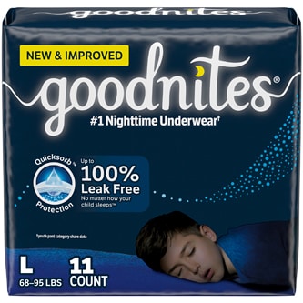 Huggies Goodnites NightTime Underwear, Large, Boys
