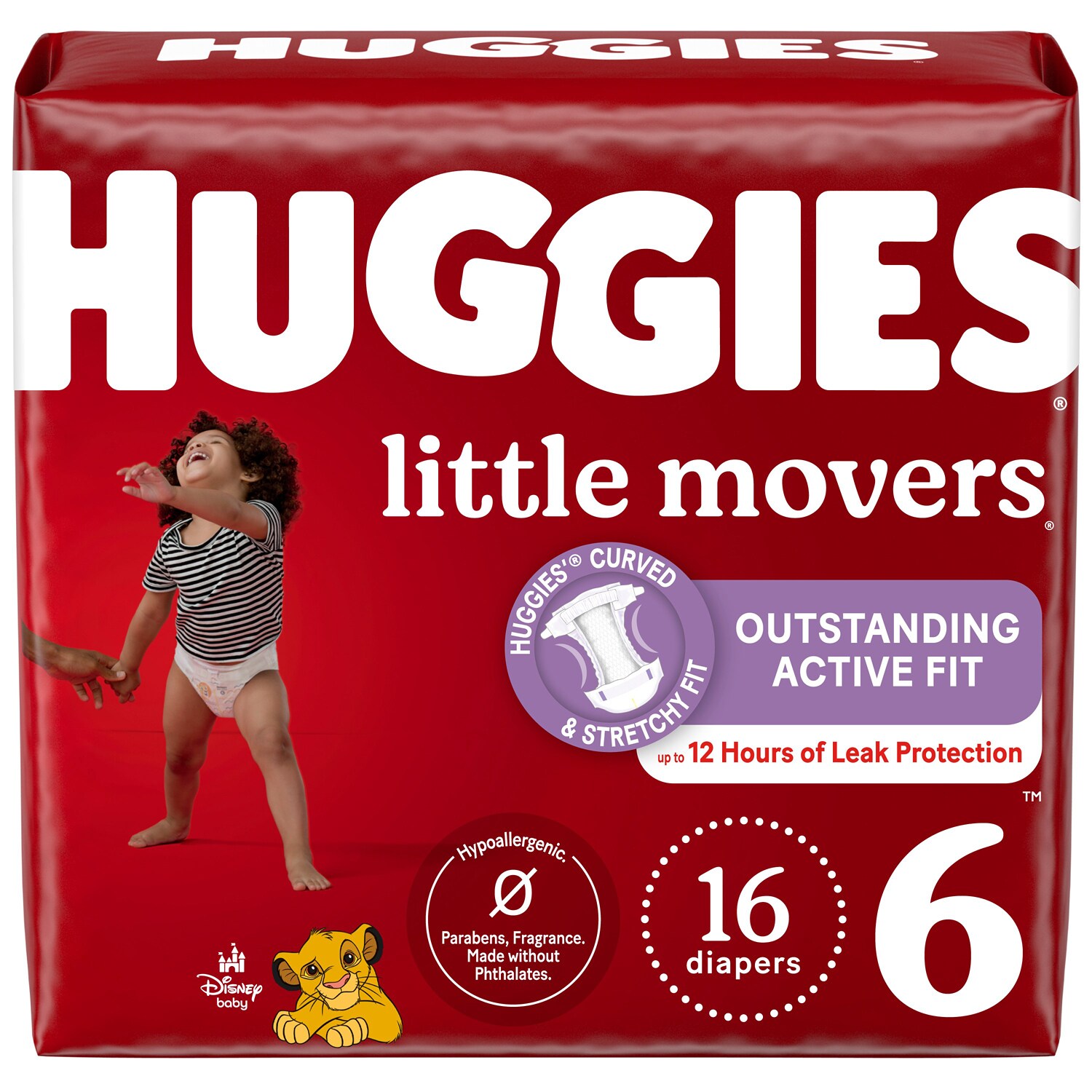 Huggies Little Movers Diapers, Size 6