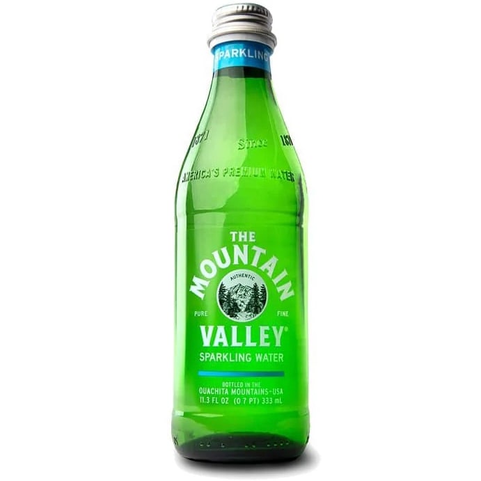 The Mountain Valley Sparkling Water, Glass Bottle