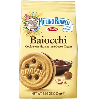 Mulino Bianco Baiocchi, with Hazelnut & Cocoa Cream Cookies