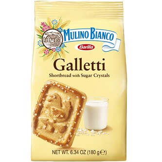 Mulino Bianco Galletti, Shortbread with Sugar Crystals Cookies