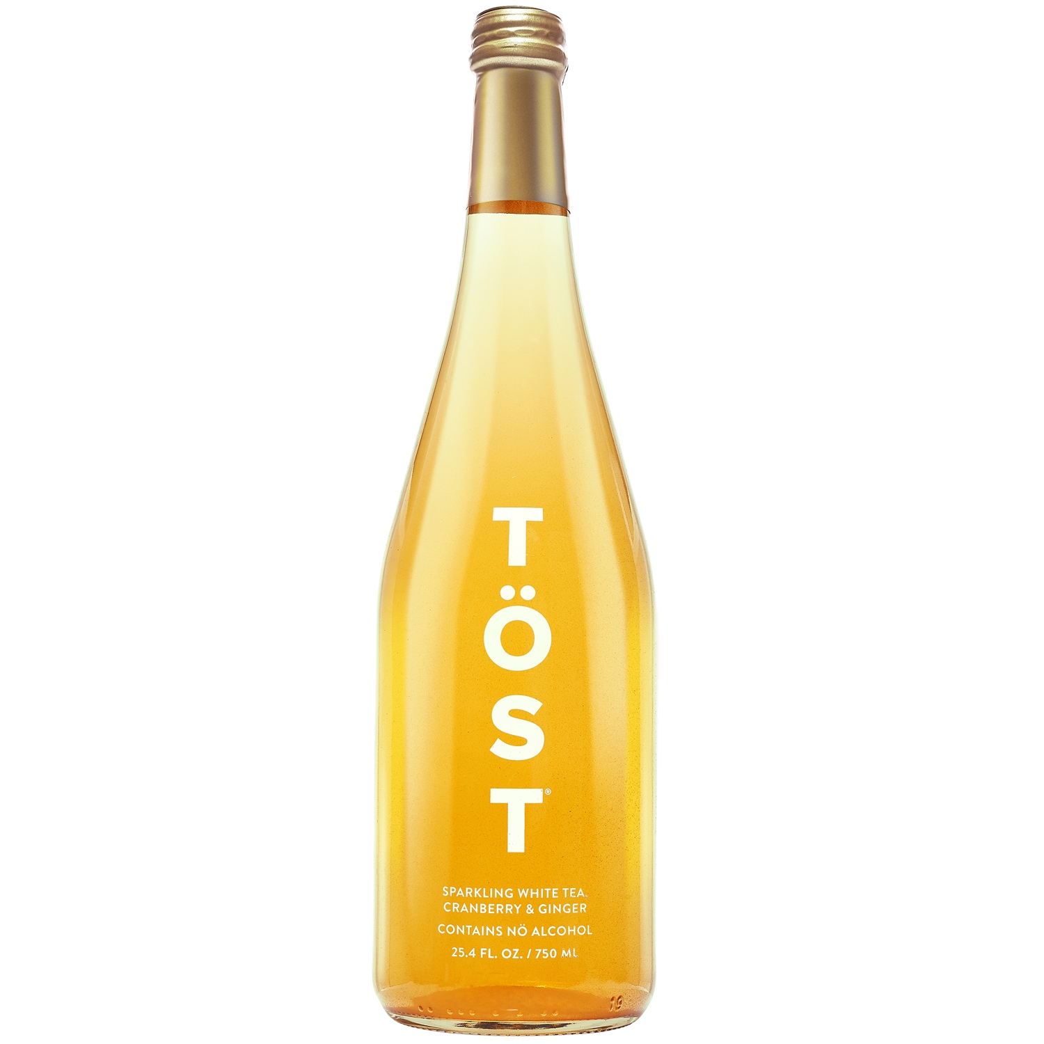 TÖST Non-Alcoholic Sparkling White Tea, Cranberry & Ginger, Glass Bottle