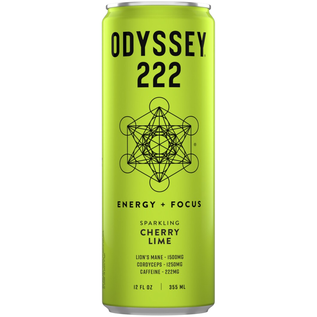 Odyssey Elixir Sparkling Energy Drink, Cherry Lime, Can