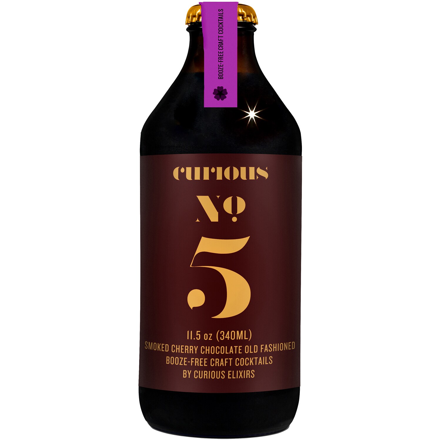 Curious Elixirs No. 5 Non-Alcoholic Old Fashioned, Glass Bottle