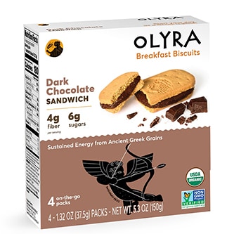 OLYRA Breakfast Biscuits, Dark Chocolate
