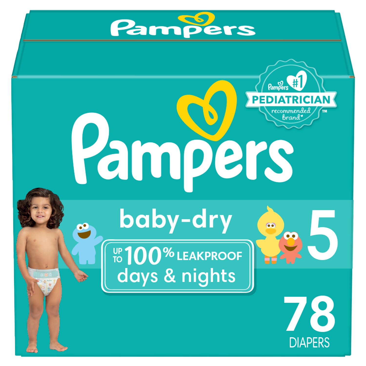 Pampers Baby-Dry Diapers, Size 5