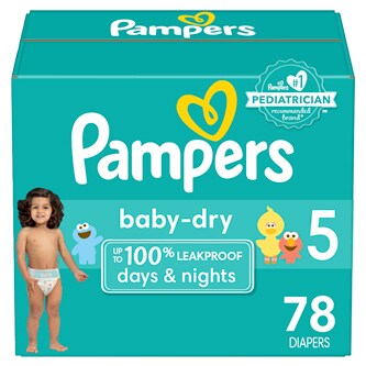 Pampers Baby-Dry Diapers, Size 5