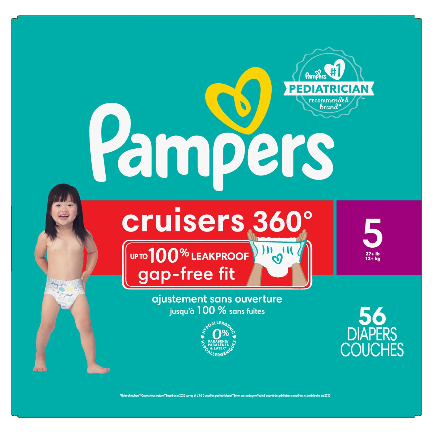 Pampers Cruisers 360 Diapers, Size 5
