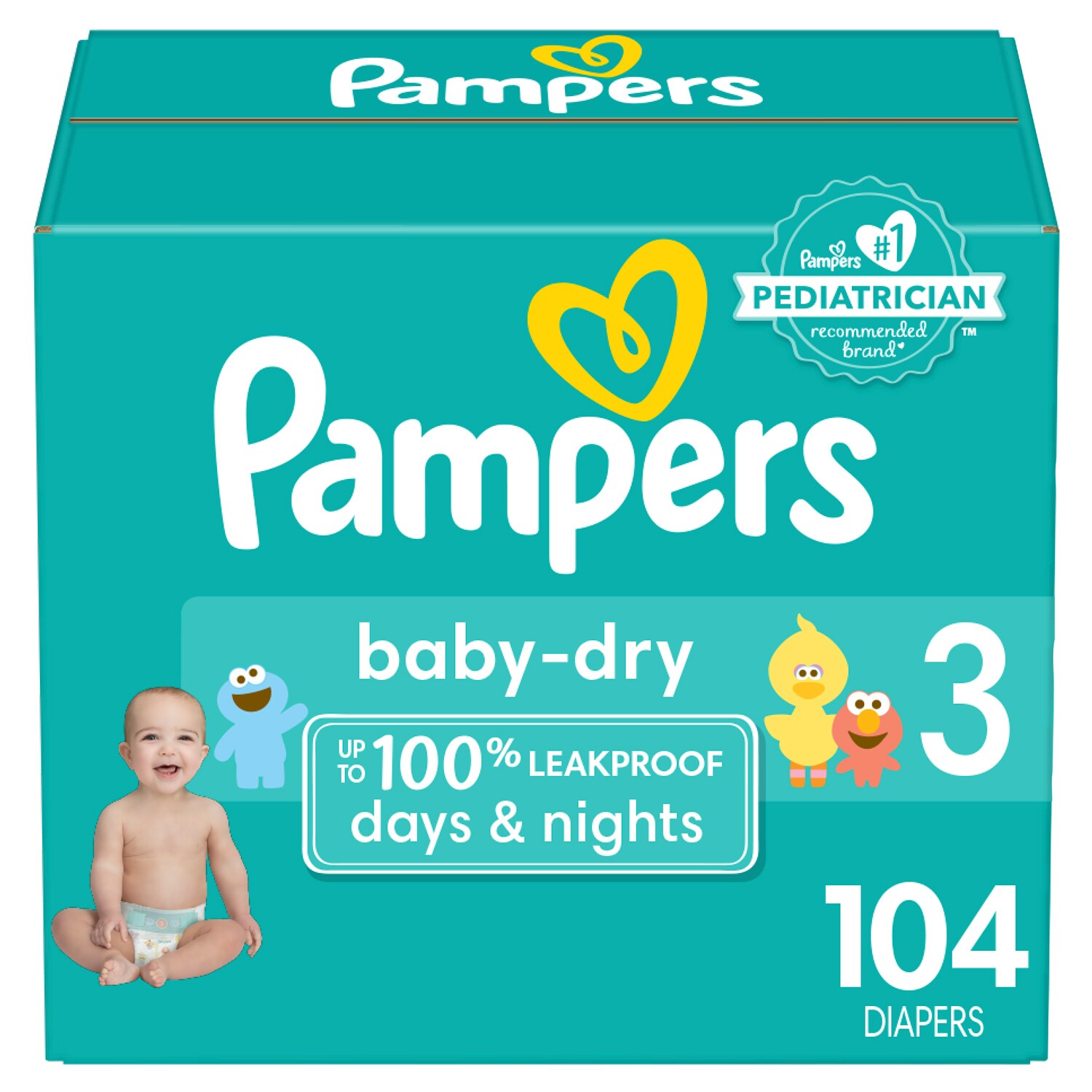 Pampers Baby-Dry Diapers, Size 3