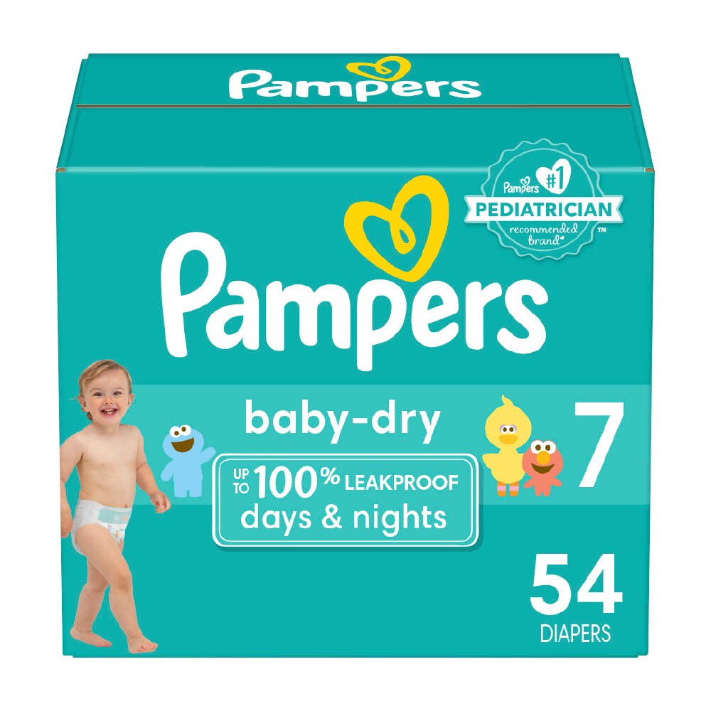 Pampers Baby-Dry Diapers, Size 7