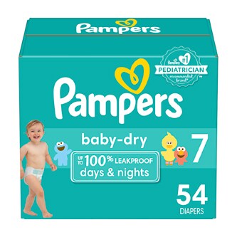 Pampers Baby-Dry Diapers, Size 7