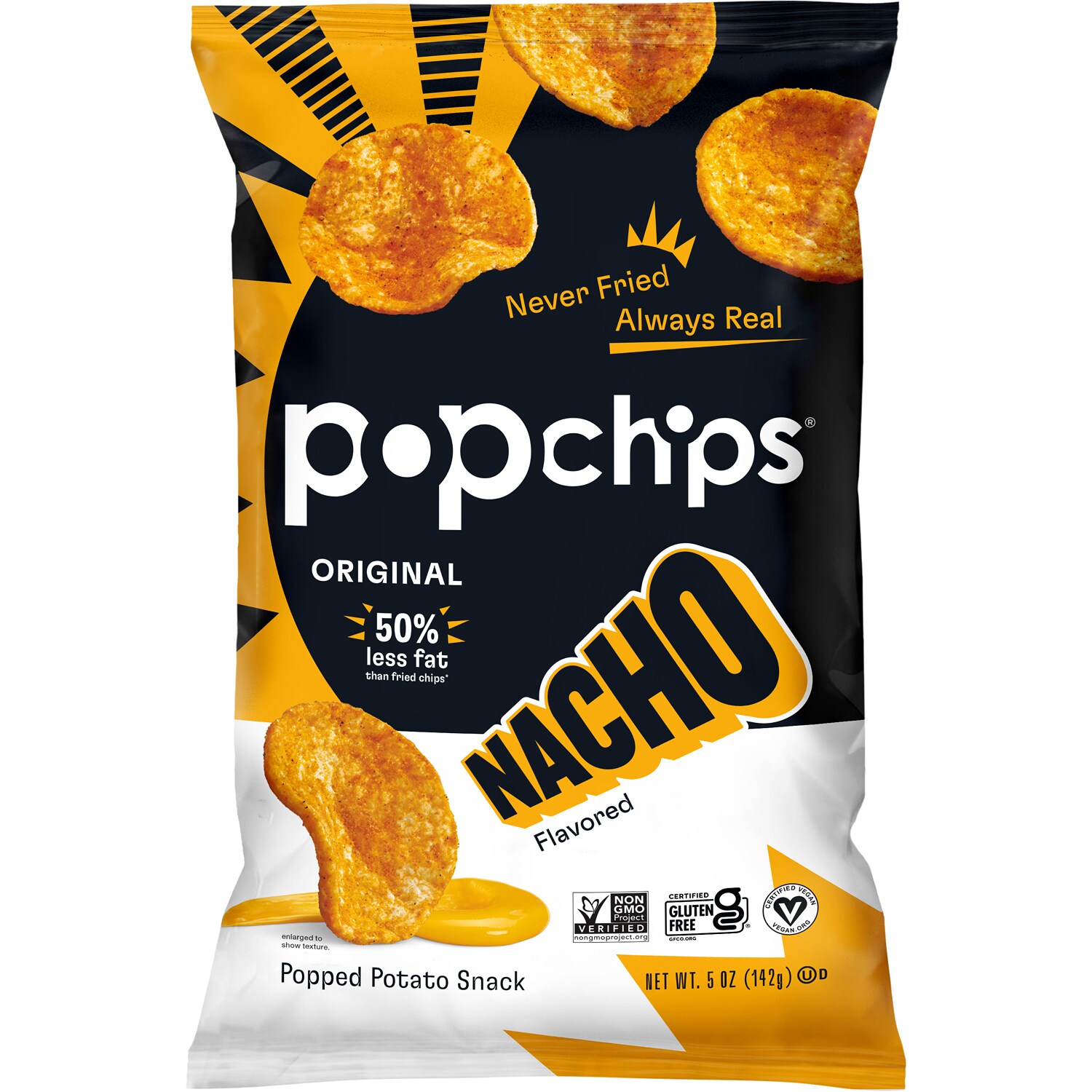 Popchips Potato Chips, Nacho 