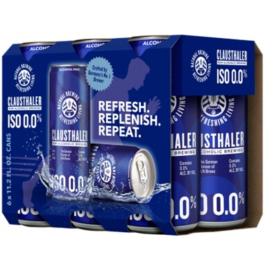 Clausthaler ISO 0.0% Alcohol Free Beer, Cans
