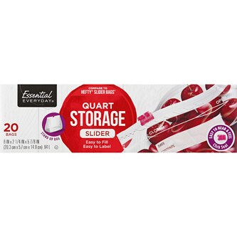 Essential Everyday Slider Quart Storage Bags