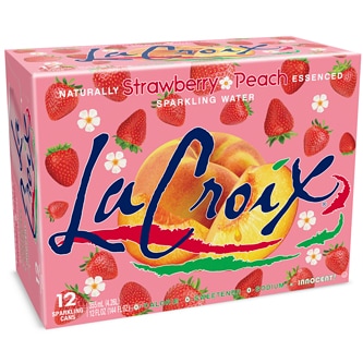 LaCroix Sparkling Water, Strawberry-Peach, Cans
