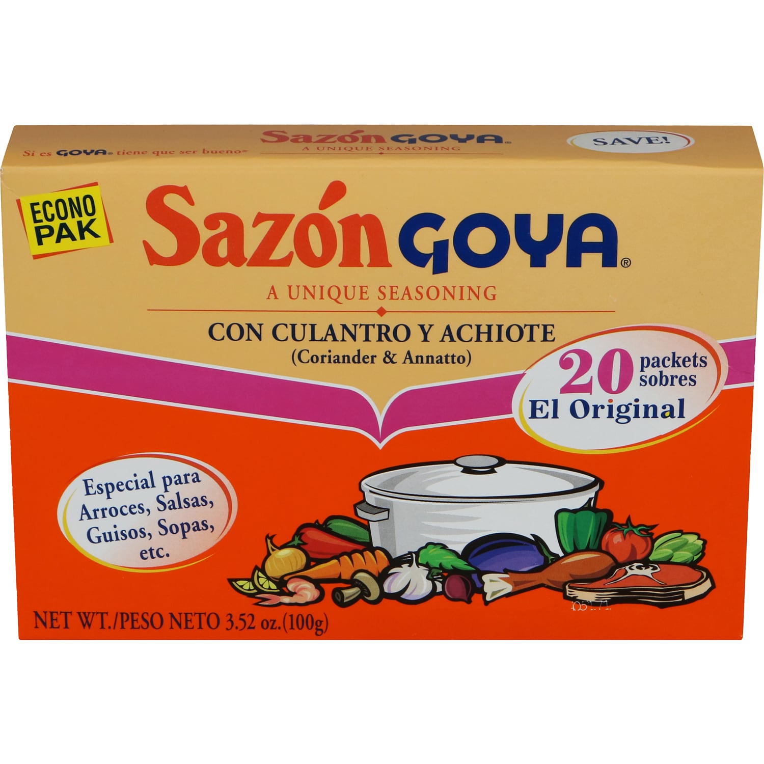 Goya Sazón Coriander & Annatto Seasoning