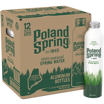 Poland Spring Water, Aluminum Bottles