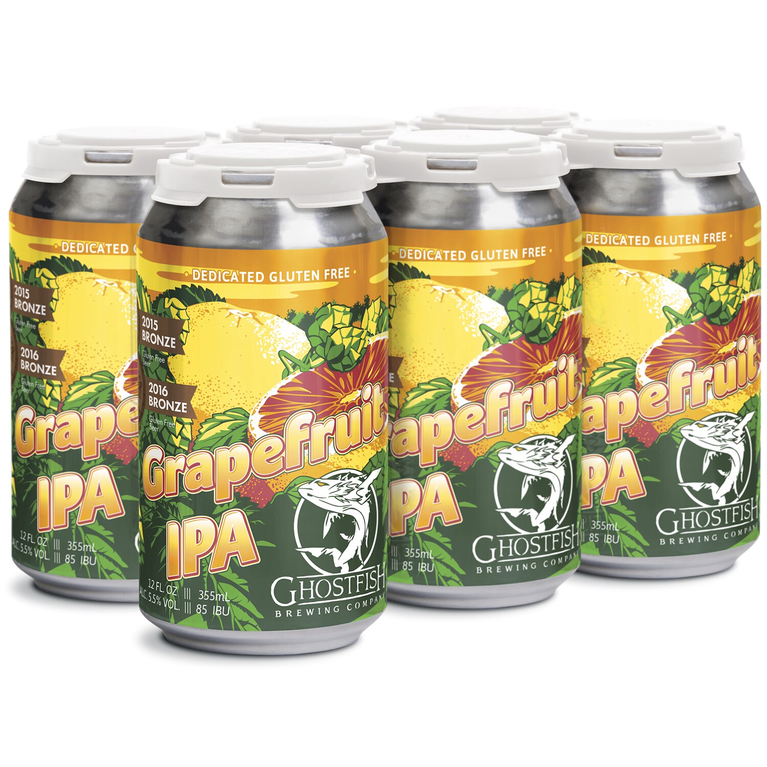 Ghostfish Brewing Company Gluten-Free Grapefruit IPA, Cans 