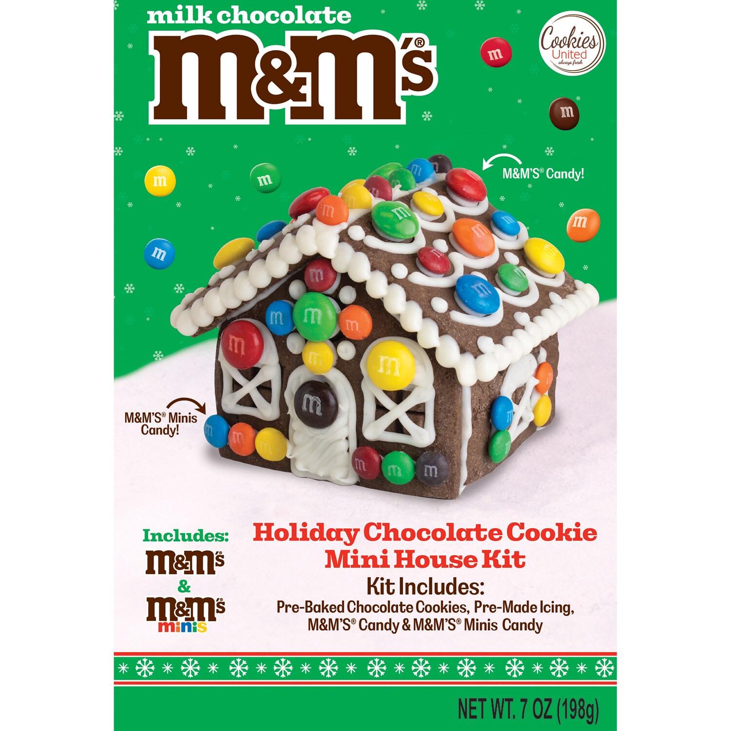M&M's Mini House Kit, Holiday Milk Chocolate Cookie