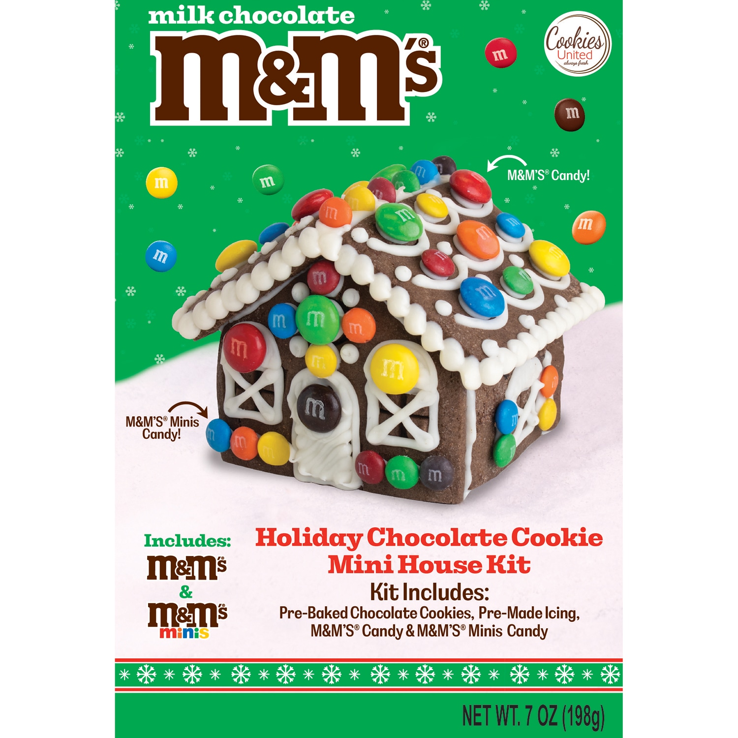 M&M's Mini House Kit, Holiday Milk Chocolate Cookie