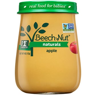 Beech-Nut Naturals Stage 1 Baby Food, Apple