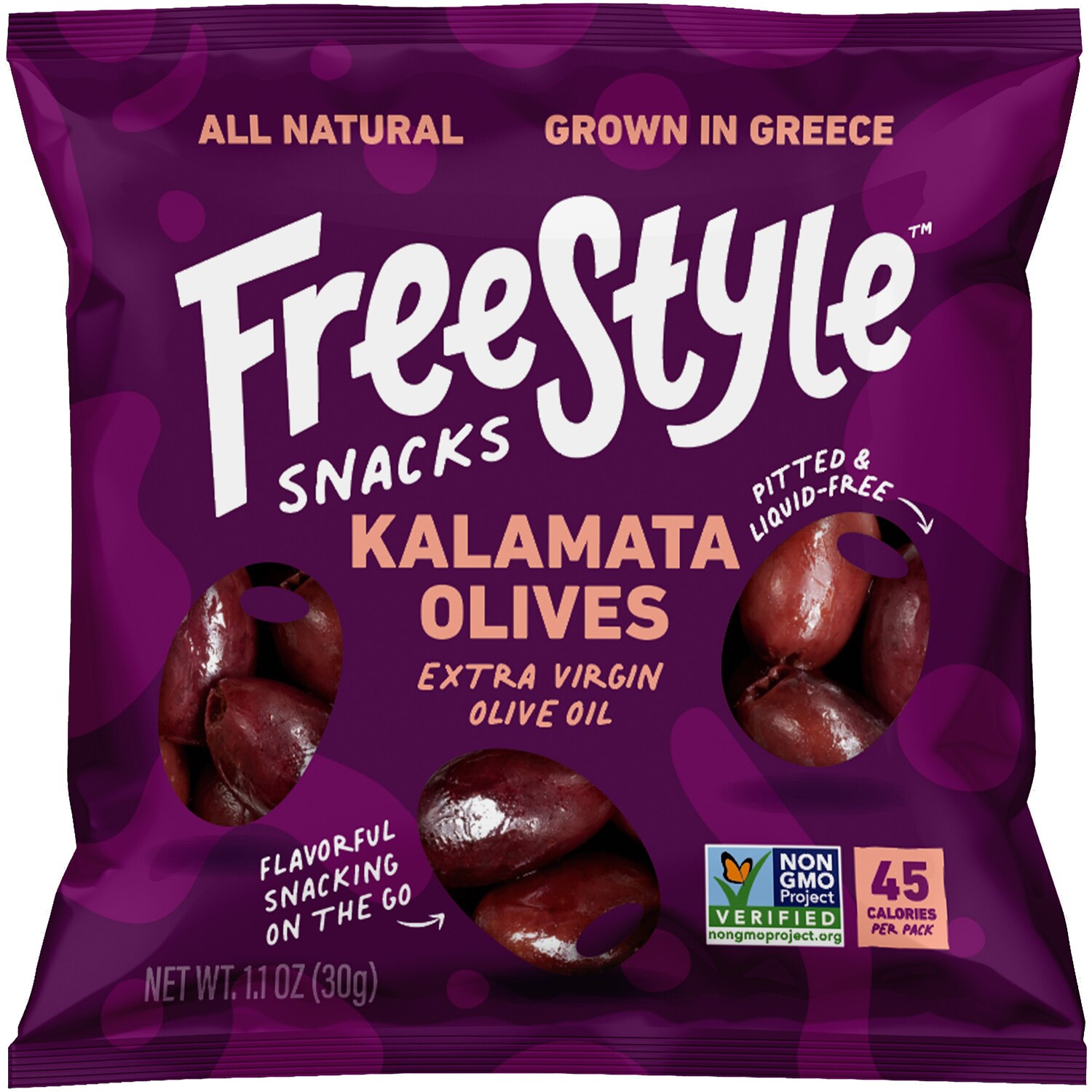 Freestyle Snacks Kalamata Olives, Extra Virgin Olive Oil