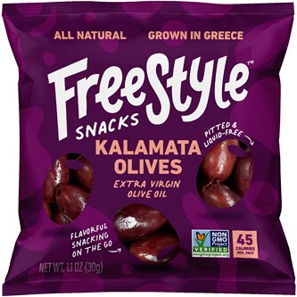 Freestyle Snacks Kalamata Olives, Extra Virgin Olive Oil