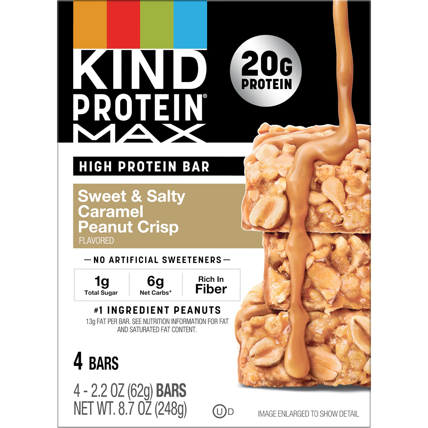 KIND Protein Max Bars, Sweet & Salty Caramel Peanut Crisp